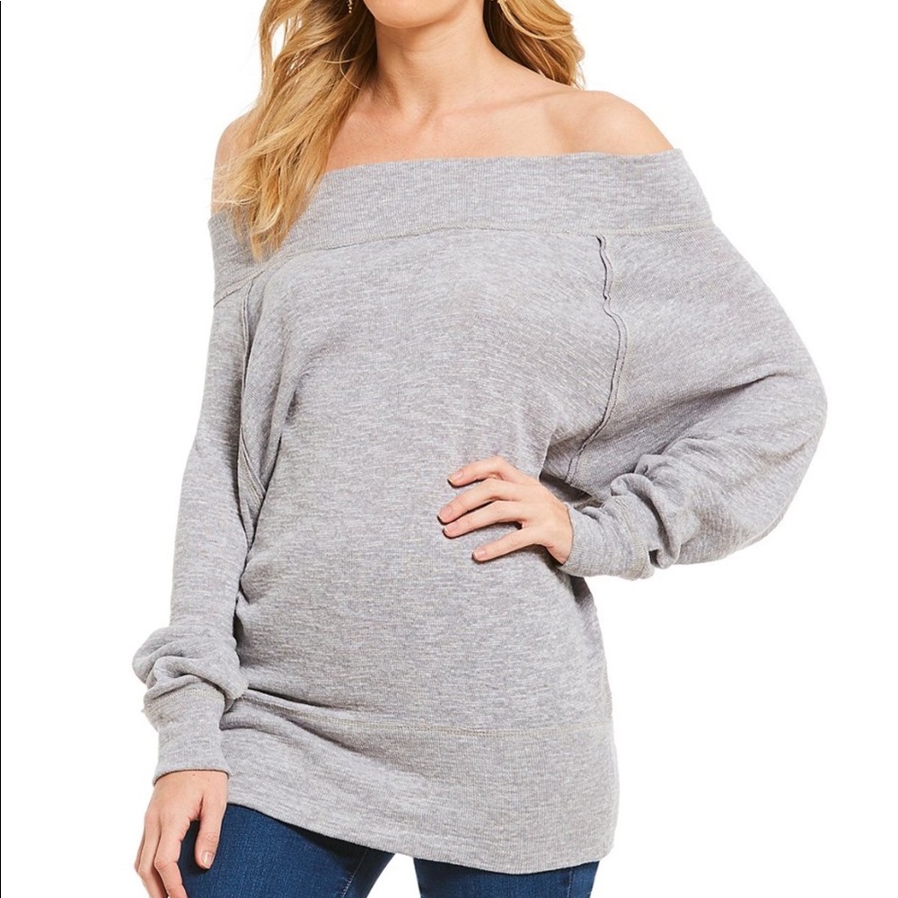Free People Oversized off shoulder sweater